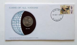 Malaysia Coin Stamped Envelope From Franklin Mint