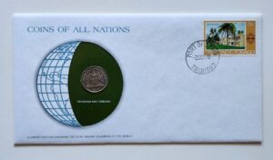 Trinidad and Tobago Coin Stamped Envelope From Franklin Mint