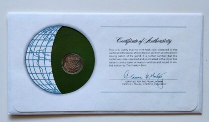 Trinidad and Tobago Coin Stamped Envelope From Franklin Mint back