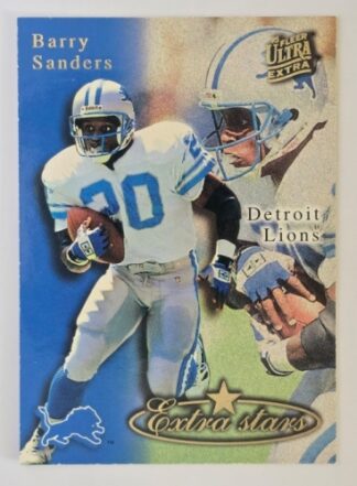 Barry Sanders Fleer Ultra 1995 "Extra Stars" NFL Card #489 Detroit Lions