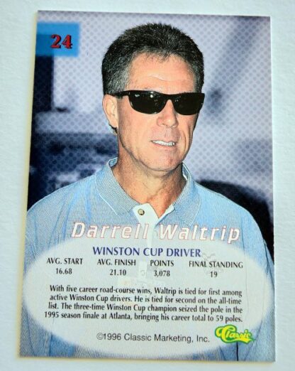 Darrell Waltrip Classic Marketing 1996 Winston Cup Driver #24 Back