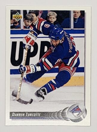 Darren Turcotte Upper Deck 1992 Card #169 New York Rangers