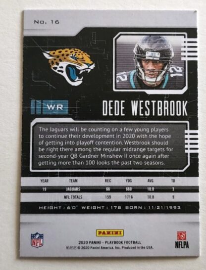 Dede Westbrook Panini Playbook 2020 NFL Card #36 Jacksonville Jaguars Back
