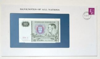 Sweden National Banknote 10 Kronor No.E1936445 Franklin Mint