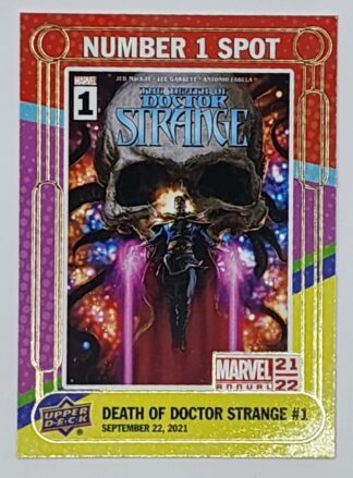 Death of Dr. Strange #1 Upper Deck 2021 Marvel Card Number 1 Spot #N1S-17