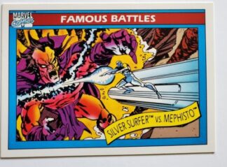 Silver Surfer vs Mephisto Marvel 1990 Impel Marketing Comic Card #96