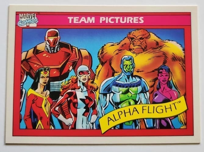 Alpha Flight Marvel 1990 Impel Marketing "Team Pictures" Card #148