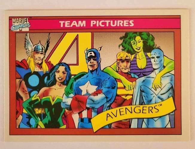 Avengers Card #138 "Team Pictures" Marvel 1990 Impel Marketing