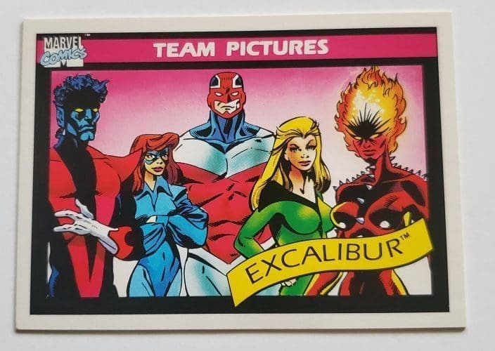 Excalibur Marvel 1990 Impel Marketing "Team Pictures" Card #144