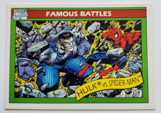 The Hulk vs Spider-Man Marvel 1990 Impel Marketing Comic Card #114