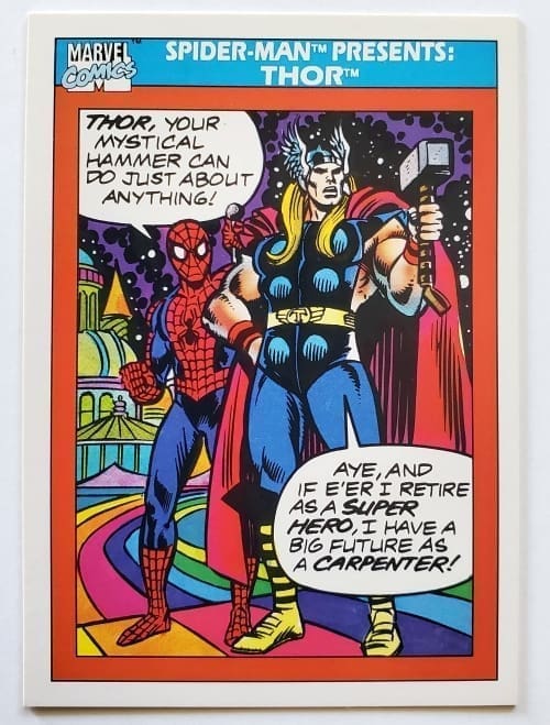 Spider-Man Presents: #154 Thor Marvel 1990 Impel Marketing