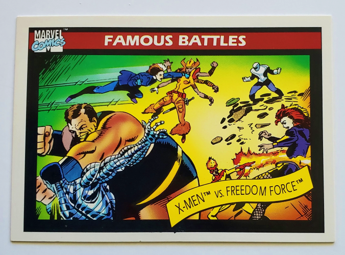 X-Men vs Freedom Force Marvel 1990 Impel Marketing Comic Card #118